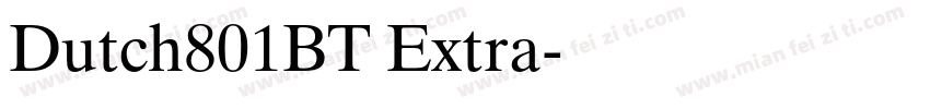 Dutch801BT Extra字体转换